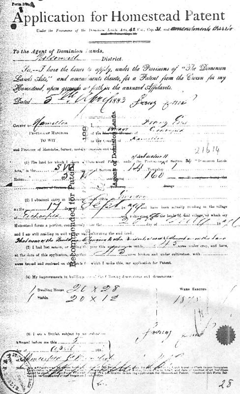 JPG pic of Land
                          Deed Application (1883/04/05) [CLICK FOR
                          LARGER]