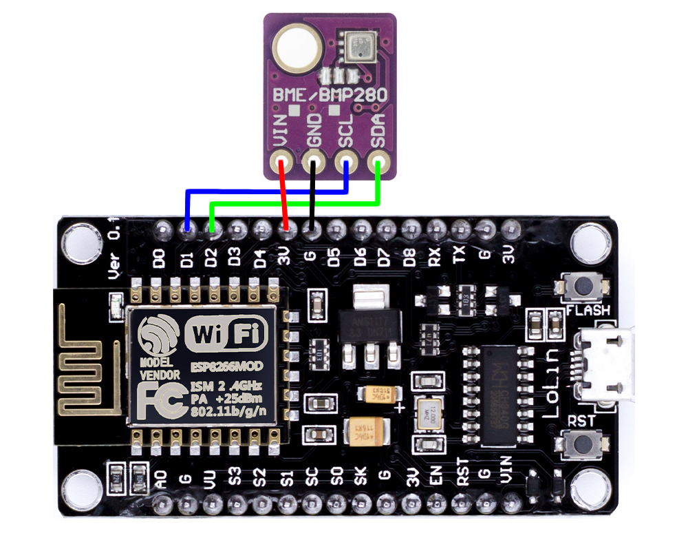 PNF nodemcu
                        wired to bme280