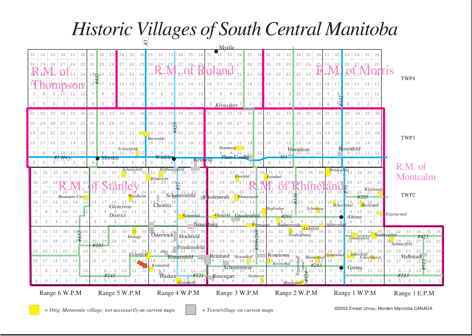 PNG south manitoba mennonite villages